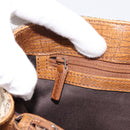 GUCCI GG Canvas Bamboo Hand Bag Beige Black 112526 Auth 198971A-20