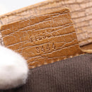GUCCI GG Canvas Bamboo Hand Bag Beige Black 112526 Auth 198971A-12