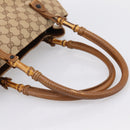 GUCCI GG Canvas Bamboo Hand Bag Beige Black 112526 Auth 198971A-7