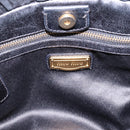 Miu Miu Hand Bag Leather 2way Black Gold Tone Auth 198973V-16