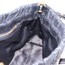 Miu Miu Hand Bag Leather 2way Black Gold Tone Auth 198973V-18