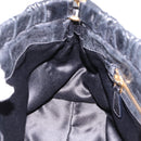 Miu Miu Hand Bag Leather 2way Black Gold Tone Auth 198973V-19
