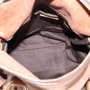 Miu Miu Hand Bag Leather 2way Brown Gold Tone Auth 198974A-17