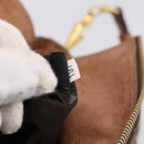 Miu Miu Hand Bag Leather 2way Brown Gold Tone Auth 198974A-21