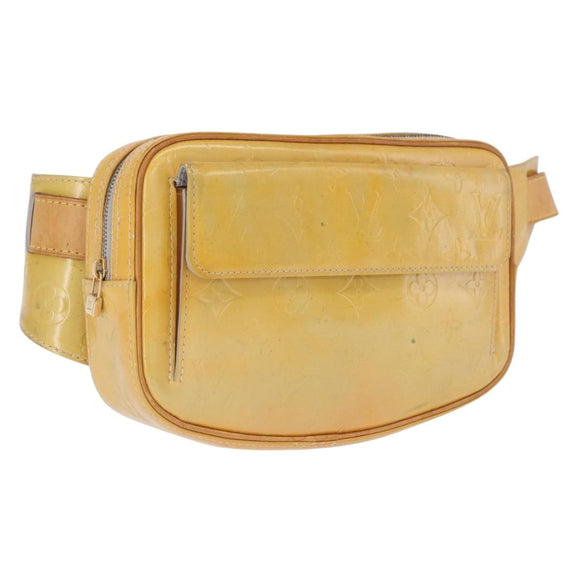 LOUIS VUITTON Monogram Vernis Fulton Waist Bag Gris M91041 LV Auth 198975