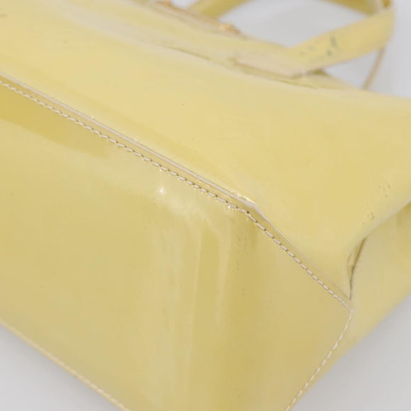 LOUIS VUITTON Monogram Vernis Wilshire PM Hand Bag Broncorail M91452 Auth 198982
