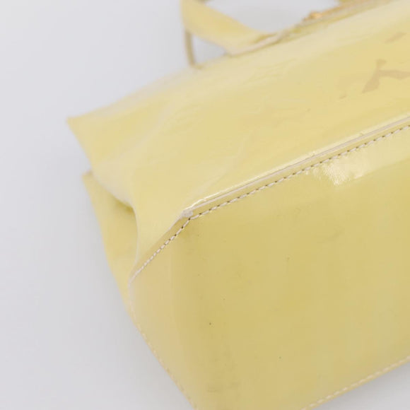 LOUIS VUITTON Monogram Vernis Wilshire PM Hand Bag Broncorail M91452 Auth 198982