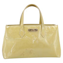 LOUIS VUITTON Monogram Vernis Wilshire PM Hand Bag Broncorail M91452 Auth 198982-13