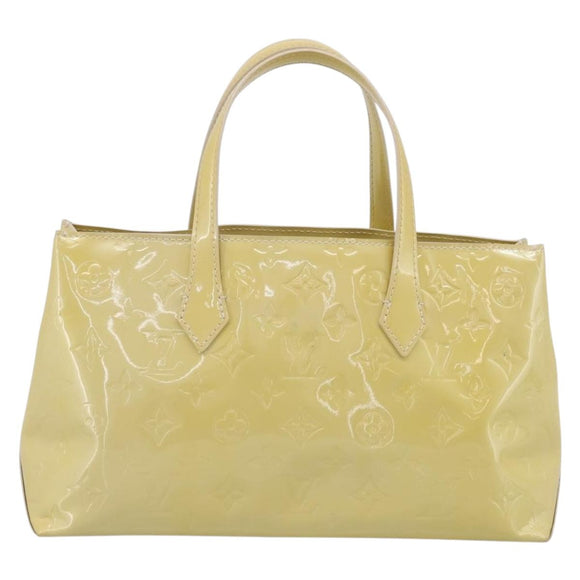LOUIS VUITTON Monogram Vernis Wilshire PM Hand Bag Broncorail M91452 Auth 198982