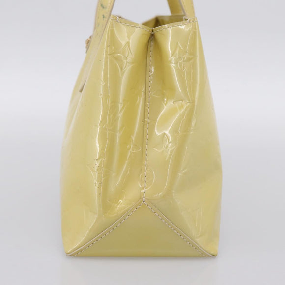 LOUIS VUITTON Monogram Vernis Wilshire PM Hand Bag Broncorail M91452 Auth 198982