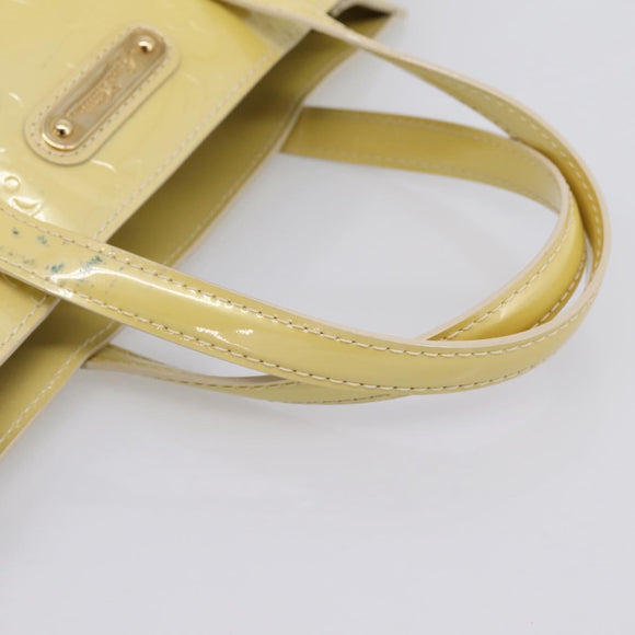 LOUIS VUITTON Monogram Vernis Wilshire PM Hand Bag Broncorail M91452 Auth 198982