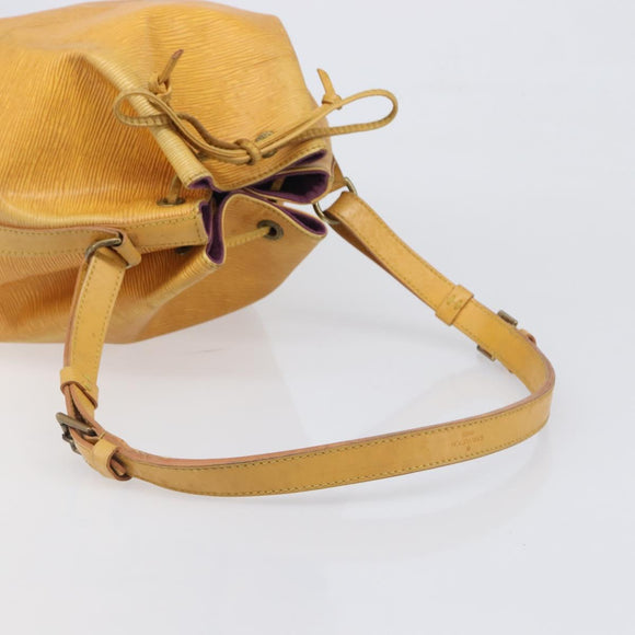 LOUIS VUITTON Epi Petit Noe Shoulder Bag Tassili Yellow M44109 LV Auth 198986
