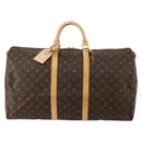 LOUIS VUITTON Monogram Keepall 55 Boston Bag M41424 LV Auth 198998V-13
