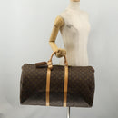 LOUIS VUITTON Monogram Keepall 55 Boston Bag M41424 LV Auth 198998V-23