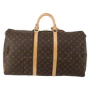 LOUIS VUITTON Monogram Keepall 55 Boston Bag M41424 LV Auth 198998V-2