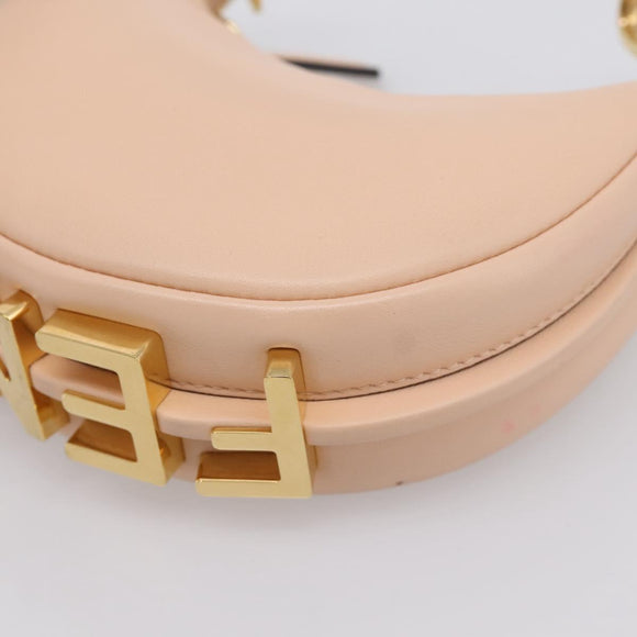 FENDI Nano Fendigraphy Hand Bag Leather Pink Gold Tone 7AS089 Auth 199003M