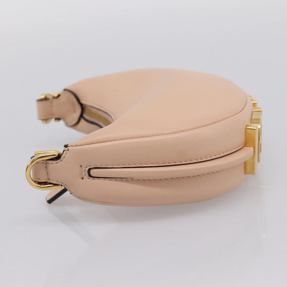 FENDI Nano Fendigraphy Hand Bag Leather Pink Gold Tone 7AS089 Auth 199003M