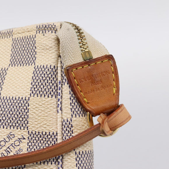 LOUIS VUITTON Damier Azur Pochette Accessoires Pouch N51986 LV Auth 199008