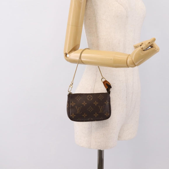 LOUIS VUITTON Monogram Mini Pochette Accessoires Pouch M58009 LV Auth 199009