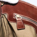 FENDI Zucca Canvas Shoulder Bag Brown Gold Tone Auth 199011-20
