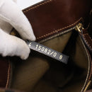 FENDI Zucca Canvas Shoulder Bag Brown Gold Tone Auth 199011-12