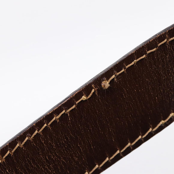FENDI Zucca Canvas Shoulder Bag Brown Gold Tone Auth 199011