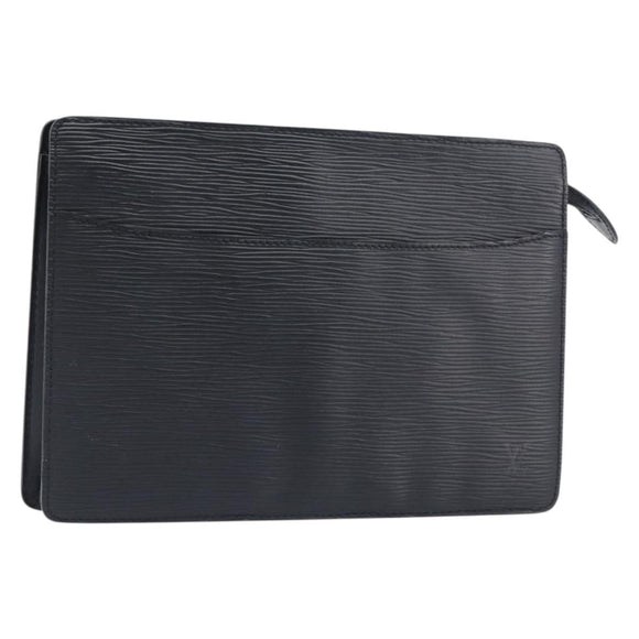 LOUIS VUITTON Epi Pochette Homme Clutch Bag Black M52522 LV Auth 199013