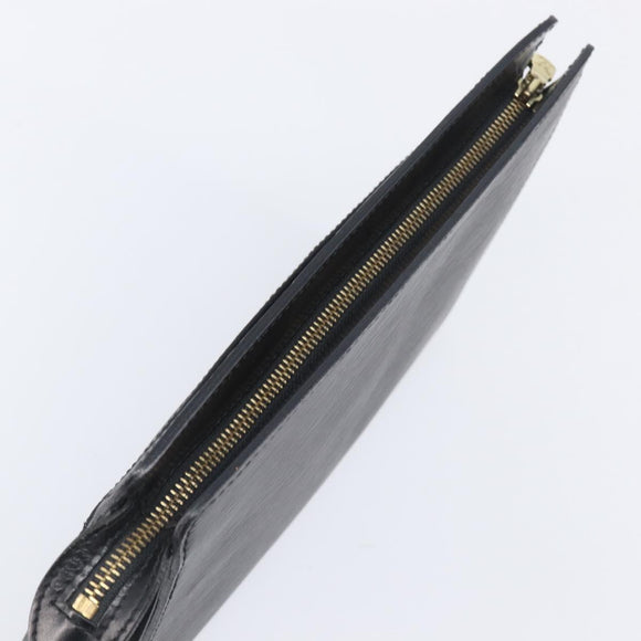 LOUIS VUITTON Epi Pochette Homme Clutch Bag Black M52522 LV Auth 199013