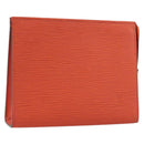 LOUIS VUITTON Epi Posh Toilette 19 Clutch Bag Orange Pimon LV Auth 199014A-1