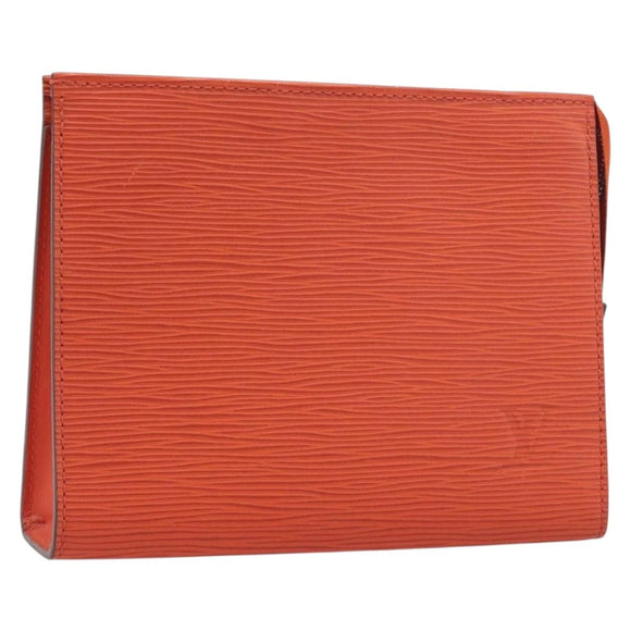LOUIS VUITTON Epi Posh Toilette 19 Clutch Bag Orange Pimon LV Auth 199014A