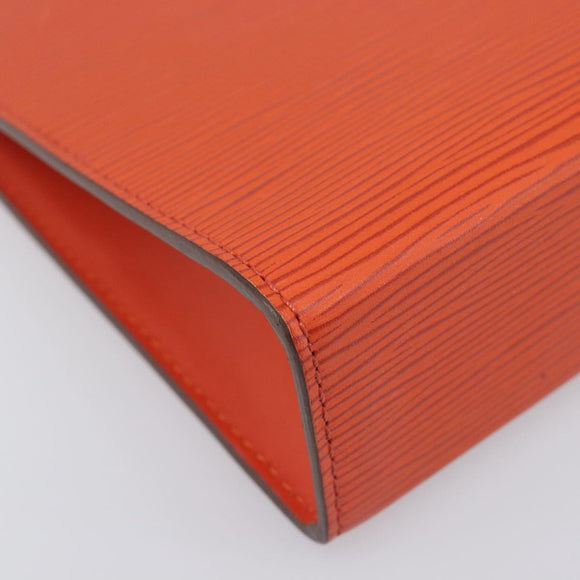 LOUIS VUITTON Epi Posh Toilette 19 Clutch Bag Orange Pimon LV Auth 199014A