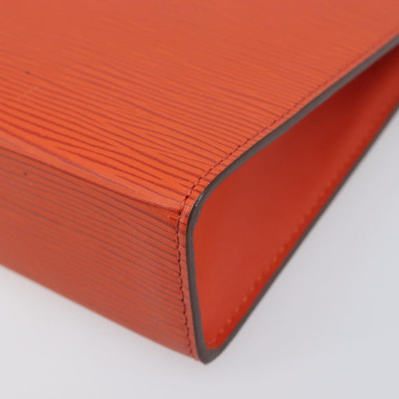 LOUIS VUITTON Epi Posh Toilette 19 Clutch Bag Orange Pimon LV Auth 199014A