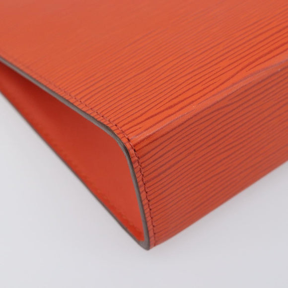 LOUIS VUITTON Epi Posh Toilette 19 Clutch Bag Orange Pimon LV Auth 199014A