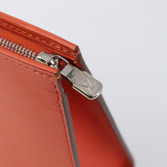 LOUIS VUITTON Epi Posh Toilette 19 Clutch Bag Orange Pimon LV Auth 199014A