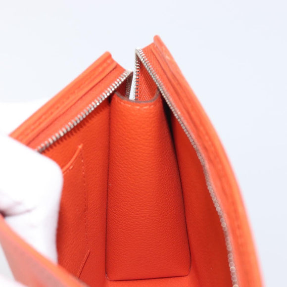 LOUIS VUITTON Epi Posh Toilette 19 Clutch Bag Orange Pimon LV Auth 199014A