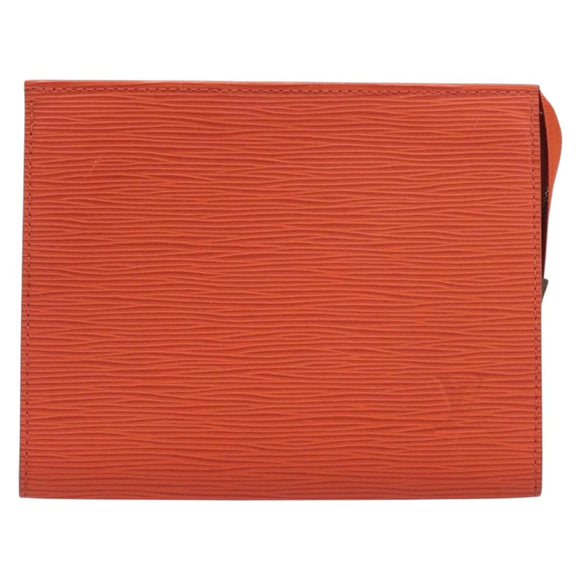 LOUIS VUITTON Epi Posh Toilette 19 Clutch Bag Orange Pimon LV Auth 199014A