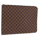 LOUIS VUITTON Damier Ebene Posh Documents Clutch Bag LV Auth 199015A-1
