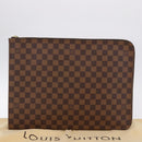 LOUIS VUITTON Damier Ebene Posh Documents Clutch Bag LV Auth 199015A-20