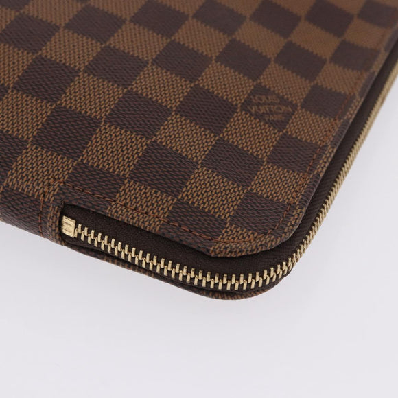LOUIS VUITTON Damier Ebene Posh Documents Clutch Bag LV Auth 199015A