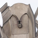 CELINE Luggage Nano Shopper Hand Bag Leather 2way Gray Silver Auth 199033V-23