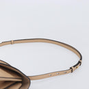 Salvatore Ferragamo Gancini Hand Bag Leather 2way Beige Gold Auth 199034A-14