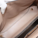Salvatore Ferragamo Gancini Hand Bag Leather 2way Beige Gold Auth 199034A-25