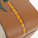 LOEWE KEN PRICE Hammock Small Hand Bag Canvas 2way Beige Silver Auth 199036SAM-21