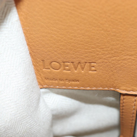 LOEWE KEN PRICE Hammock Small Hand Bag Canvas 2way Beige Silver Auth 199036SAM