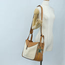 LOEWE KEN PRICE Hammock Small Hand Bag Canvas 2way Beige Silver Auth 199036SAM-26