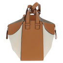 LOEWE KEN PRICE Hammock Small Hand Bag Canvas 2way Beige Silver Auth 199036SAM-2