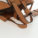 LOEWE KEN PRICE Hammock Small Hand Bag Canvas 2way Beige Silver Auth 199036SAM-7
