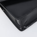 PRADA Chain Shoulder Bag Leather Black Gold Auth 199037SAM-15