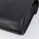 PRADA Chain Shoulder Bag Leather Black Gold Auth 199037SAM-16