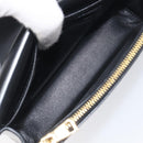 PRADA Chain Shoulder Bag Leather Black Gold Auth 199037SAM-11